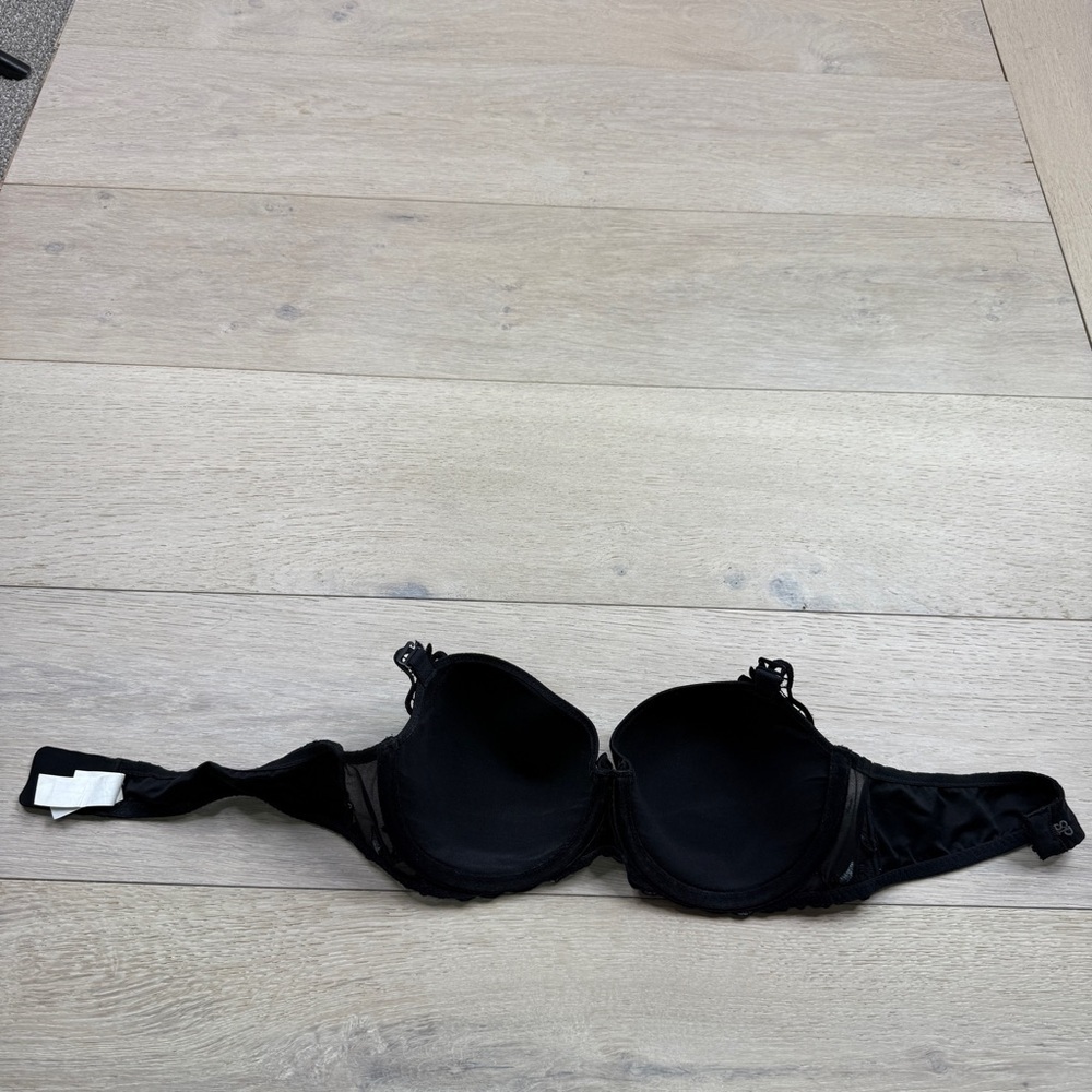 Simon Perele Black Lace Strapless Bra